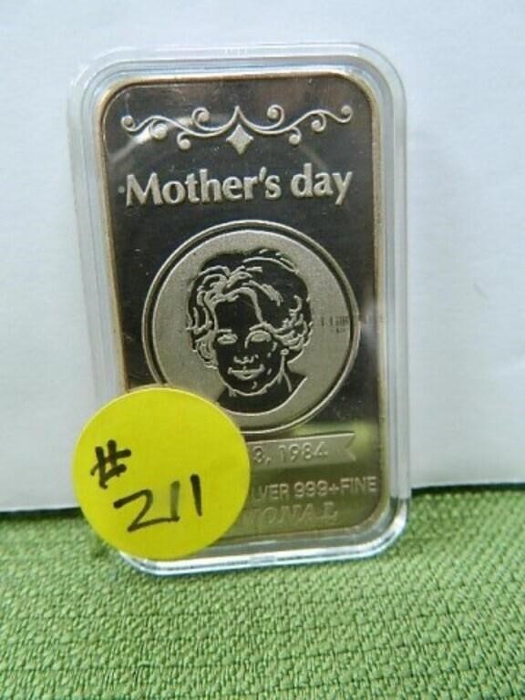 1984 1oz .999 “Mother’s Day” Silver Bar