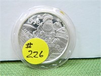 1998 Merry Christmas 1 oz. .999 Silver Coin