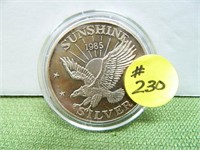Vintage 1 oz. Sunshine Minting .999 Silver Coin