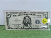 1953A Series $5 Silver Certificate – AU