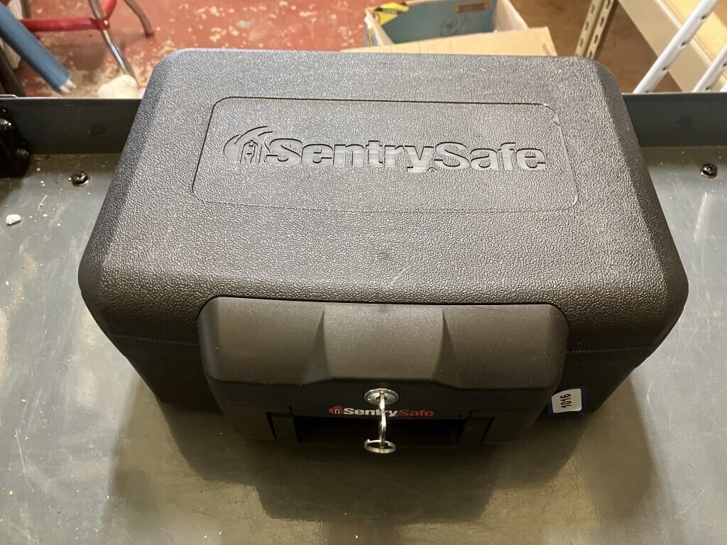 sentry safe with key 14 x 10 x 5.5"