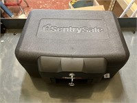 sentry safe with key 14 x 10 x 5.5"