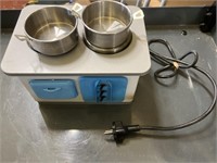 kids metal stove electric with 2 pots, similair