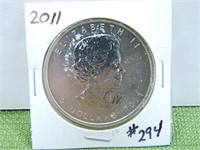 2011 $5 Canadian Maple Leaf .9999 Silver – Proof