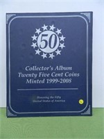 50 Collector's Album Twenty Five Cent Coins,