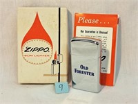 1971 zippo old forester whiskey  nos