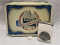1992 zippo 60th anniversary in collector tin