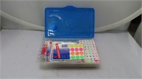 pencil case with dot labels