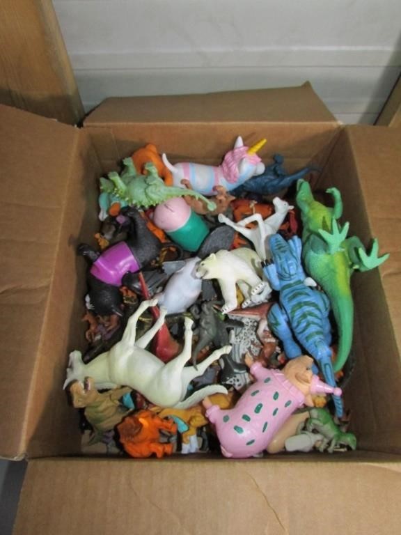 Huge Box of Assorted Plastic Play Animal