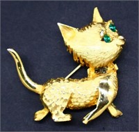 Vintage Pell cat brooch