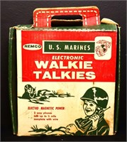 Vntg Remco USMC Walkie Talkies in org box
