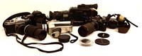 Lot of vintage camera/video equipment/accessories