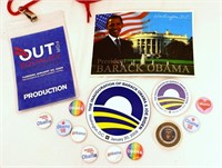 Estate lot of Obama campaign items
