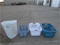 4pc Laundry Basket Lot,3 Heavy Duty
