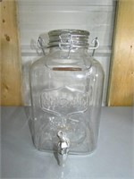 Oversized Glass Beverage Pitcher with Pour Spout