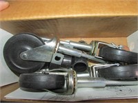 Box of Four Castor Wheels, Springs, Caps