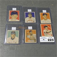 (6) 1949 Bowman Baseball Cards