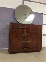 MCM Art Deco / Machine Age Dresser+ Mirror