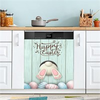 Bunny Happy Easter Eggs Dishwasher Magnet Cover Di