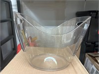Gold glittery Plastic Clear Ice Bucket Acrylic Ice