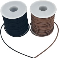 Leather String, 2 Rolls Faux Leather Cord, Flat Su