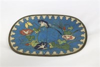 A Cinese/Oriental Square Cloisonne Plate