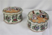 Lot of Two Chinese Ceramic Trinket boxes