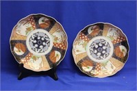 Set of 2 Japanese Imari Plates