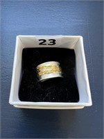 Bohemian Stainless Ring Sz 8 U230