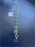 Turquoise Hearts Bracelet U230