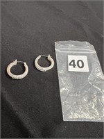 Pair Sterling Earrings U230