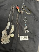 Misc. Jewelry Lot & Keychain U230