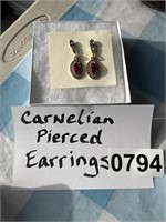 Carnelian Pierced Earrings U238