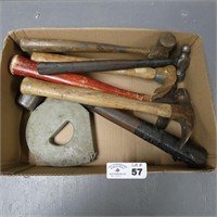 Assorted Claw Hammers & Hand Tools