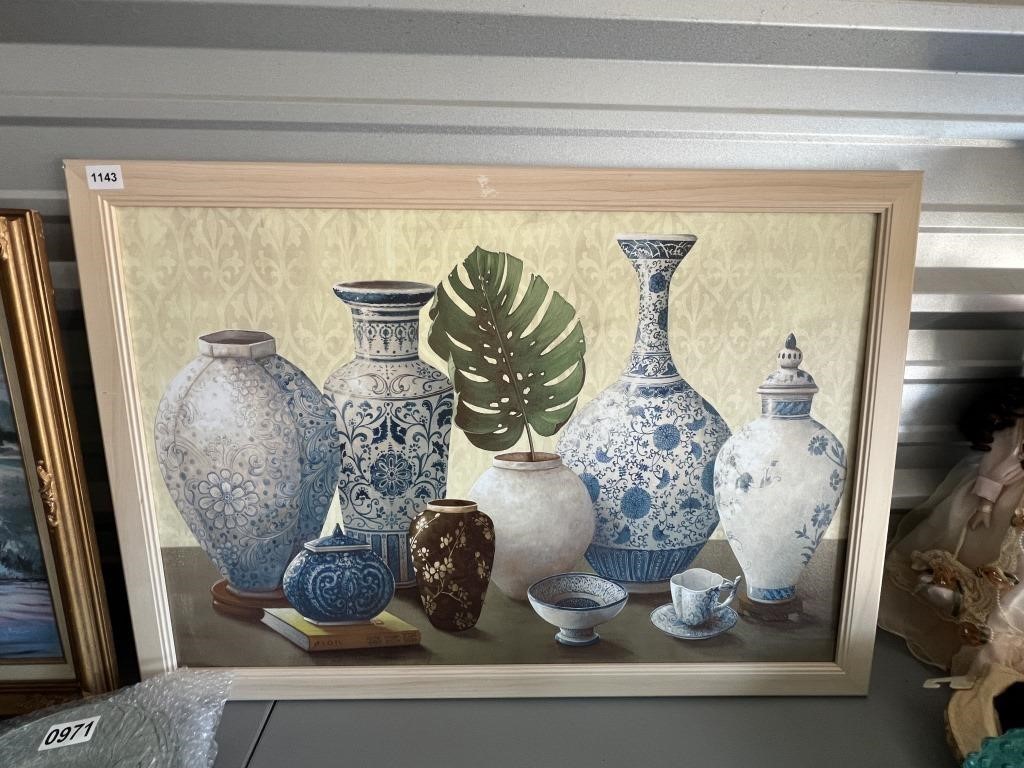 Large Blue/White Vases Art U246