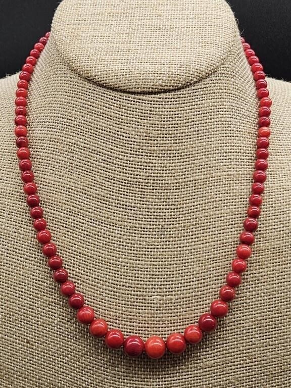 Natural Stone Necklace w/ 925 Silver Clasp