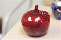 Art Glass Red Apple