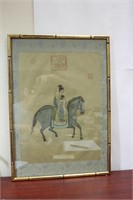A Chinese Pastel on Silk Painting