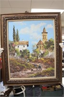 A Vintage Spanish Signed Oil on Canvas Painting