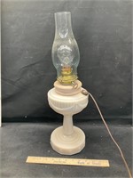 Antique Lincoln Drape oil lamp converted