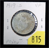 1919-S Philippines 50 centavos