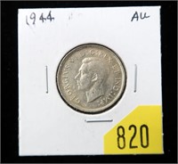 1944 Canada 25 cents, AU