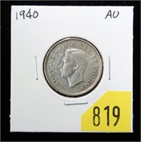 1940 Canada 25 cents, AU