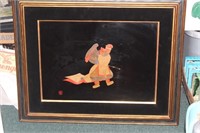 Signed Japanese Lacquer Painting