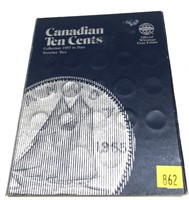 Partial set of Canadian 10 cents 1937-1996,