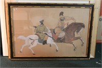 A Signed Chinese Pastel Painting on Silk