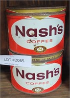 2 NASH'S 1 LB. COFFEE CANS