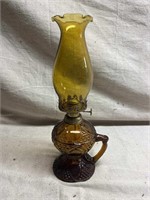 Amber Glass Oil Lamp