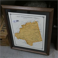 Undated Framed Map of Strasburg Township