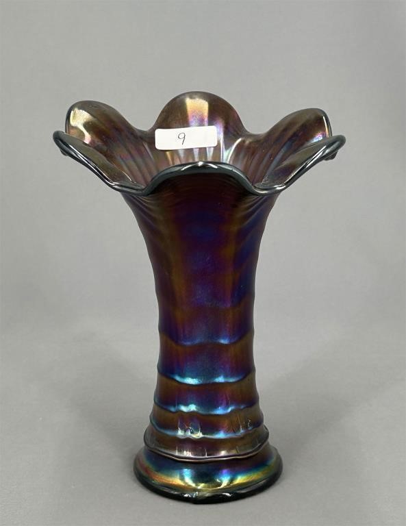 Ripple 6" miniature vase - purple